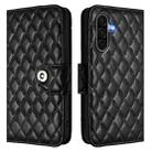 For Samsung Galaxy A56 5G Rhombic Texture Flip Leather Phone Case with Lanyard(Black) - 2