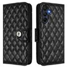 For Samsung Galaxy A16 4G Rhombic Texture Flip Leather Phone Case with Lanyard(Black) - 2