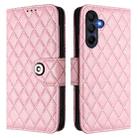 For Samsung Galaxy A17 5G Rhombic Texture Flip Leather Phone Case with Lanyard(Pink) - 2