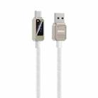 REMAX RC-C070 1.2m 66W USB to Type-C Digital Display Braided Fast Charging Cable(White) - 1