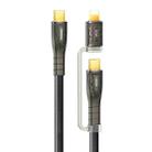 REMAX RC-C165 Prime 1.2m 60W Type-C to Type-C + 8 Pin Braided Fast Charging Cable(Black) - 1