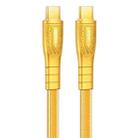 REMAX RC-C166 Prime 1.2m 60W Type-C to Type-C Braided Fast Charging Cable(Gold) - 1