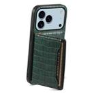 For iPhone 17 Pro Max Crocodile Texture Card Bag Design Full Coverage Phone Case(Green) - 3