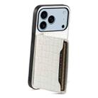 For iPhone 17 Pro Max Crocodile Texture Card Bag Design Full Coverage Phone Case(White) - 3