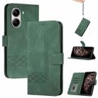 For Redmi Turbo 4 / Xiaomi Poco X7 Pro Cubic Skin Feel Flip Leather Phone Case(Green) - 1