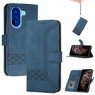 For Redmi A5 4G Cubic Skin Feel Flip Leather Phone Case(Blue) - 1