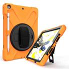 For iPad 10.2 2021 / 2020 / 2019 Shockproof Colorful Silicone + PC Protective Case with Holder & Shoulder Strap & Hand Strap & Pen Slot(Orange) - 2