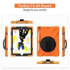 For iPad 10.2 2021 / 2020 / 2019 Shockproof Colorful Silicone + PC Protective Case with Holder & Shoulder Strap & Hand Strap & Pen Slot(Orange) - 4