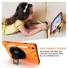 For iPad 10.2 2021 / 2020 / 2019 Shockproof Colorful Silicone + PC Protective Case with Holder & Shoulder Strap & Hand Strap & Pen Slot(Orange) - 5