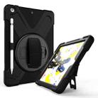 For iPad 10.2 2021 / 2020 / 2019 Shockproof Colorful Silicone + PC Protective Case with Holder & Shoulder Strap & Hand Strap & Pen Slot(Black) - 2