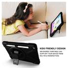 For iPad 10.2 2021 / 2020 / 2019 Shockproof Colorful Silicone + PC Protective Case with Holder & Shoulder Strap & Hand Strap & Pen Slot(Black) - 5