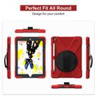 For iPad 10.2 2021 / 2020 / 2019 Shockproof Colorful Silicone + PC Protective Case with Holder & Shoulder Strap & Hand Strap & Pen Slot(Red) - 4