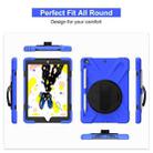 For iPad 10.2 2021 / 2020 / 2019 Shockproof Colorful Silicone + PC Protective Case with Holder & Shoulder Strap & Hand Strap & Pen Slot(Blue) - 4