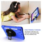 For iPad 10.2 2021 / 2020 / 2019 Shockproof Colorful Silicone + PC Protective Case with Holder & Shoulder Strap & Hand Strap & Pen Slot(Blue) - 5