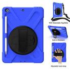 For iPad 10.2 2021 / 2020 / 2019 Shockproof Colorful Silicone + PC Protective Case with Holder & Shoulder Strap & Hand Strap & Pen Slot(Blue) - 7