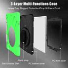 For iPad 10.2 2021 / 2020 / 2019 Shockproof Colorful Silicone + PC Protective Case with Holder & Shoulder Strap & Hand Strap & Pen Slot(Green) - 8