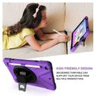 For iPad 10.2 2021 / 2020 / 2019 Shockproof Colorful Silicone + PC Protective Case with Holder & Shoulder Strap & Hand Strap & Pen Slot(Purple) - 5