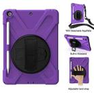For iPad 10.2 2021 / 2020 / 2019 Shockproof Colorful Silicone + PC Protective Case with Holder & Shoulder Strap & Hand Strap & Pen Slot(Purple) - 7