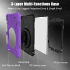 For iPad 10.2 2021 / 2020 / 2019 Shockproof Colorful Silicone + PC Protective Case with Holder & Shoulder Strap & Hand Strap & Pen Slot(Purple) - 8