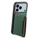 For iPhone 17 Pro Max Calf Texture Card Bag Design Full Coverage Phone Case(Green) - 3