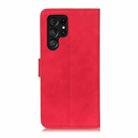 For Samsung Galaxy S25 Ultra 5G KHAZNEH Retro Texture Horizontal Flip Leather Phone Case(Red) - 3