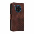 For Honor 50 Lite Embossed Rhombus Starry Leather Phone Case(Brown) - 3
