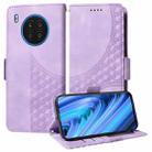 For Honor 50 Lite Embossed Rhombus Starry Leather Phone Case(Purple) - 1