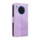 For Honor 50 Lite Embossed Rhombus Starry Leather Phone Case(Purple) - 3