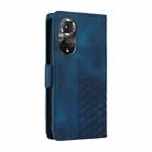 For Honor 50 5G Embossed Rhombus Starry Leather Phone Case(Blue) - 3