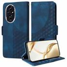 For Honor 200 Embossed Rhombus Starry Leather Phone Case(Blue) - 1