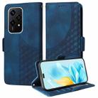 For Honor 200 Lite 5G Global Embossed Rhombus Starry Leather Phone Case(Blue) - 1