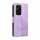 For Honor 200 Lite 5G Global Embossed Rhombus Starry Leather Phone Case(Purple) - 3