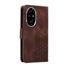 For Honor 200 Pro Embossed Rhombus Starry Leather Phone Case(Brown) - 3