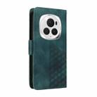 For Honor Magic6 Pro Embossed Rhombus Starry Leather Phone Case(Green) - 3