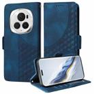 For Honor Magic6 Pro Embossed Rhombus Starry Leather Phone Case(Blue) - 1