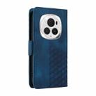 For Honor Magic6 Pro Embossed Rhombus Starry Leather Phone Case(Blue) - 3