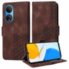 For Honor X7 4G / Play 30 Plus Embossed Rhombus Starry Leather Phone Case(Brown) - 1