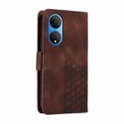 For Honor X7 4G / Play 30 Plus Embossed Rhombus Starry Leather Phone Case(Brown) - 3