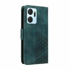 For Honor X7a 4G / Play7T Embossed Rhombus Starry Leather Phone Case(Green) - 3