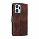 For Honor X7a 4G / Play7T Embossed Rhombus Starry Leather Phone Case(Brown) - 3