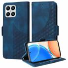 For Honor X8 4G / X30i Embossed Rhombus Starry Leather Phone Case(Blue) - 1