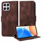 For Honor X8 4G / X30i Embossed Rhombus Starry Leather Phone Case(Brown) - 1