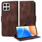 For Honor Play6T Pro Embossed Rhombus Starry Leather Phone Case(Brown) - 1