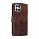 For Honor Play6T Pro Embossed Rhombus Starry Leather Phone Case(Brown) - 3