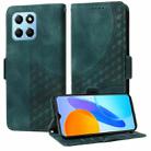 For Honor X8 5G / X8a 5G Embossed Rhombus Starry Leather Phone Case(Green) - 1