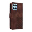 For Honor X8 5G / X8a 5G Embossed Rhombus Starry Leather Phone Case(Brown) - 3