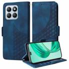 For Honor X8b Embossed Rhombus Starry Leather Phone Case(Blue) - 1