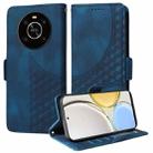 For Honor X9 5G / 4G Embossed Rhombus Starry Leather Phone Case(Blue) - 1