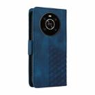 For Honor X9 5G / 4G Embossed Rhombus Starry Leather Phone Case(Blue) - 3