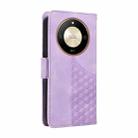 For Honor Magic6 Lite Embossed Rhombus Starry Leather Phone Case(Purple) - 3